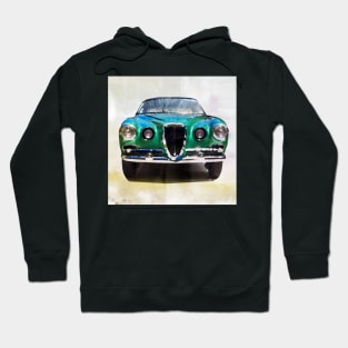 Vintage Alfa Romeo in watercolor Hoodie